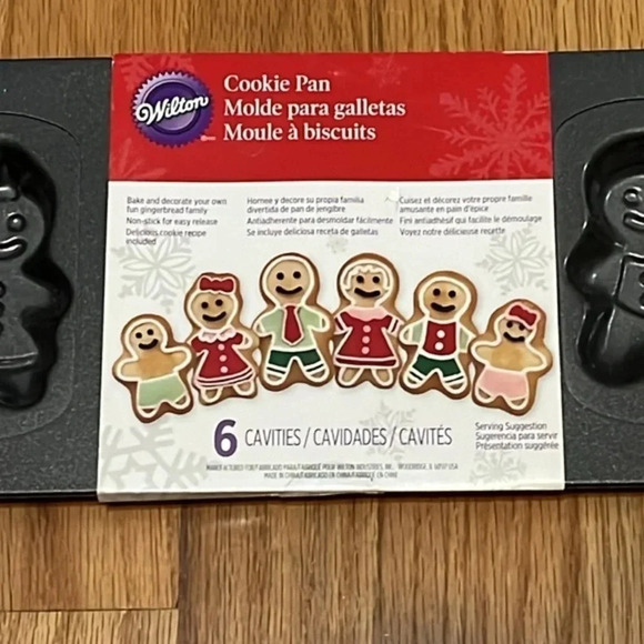 Wilton | Gingerbread family 6 cavities cookie pan NEW non stick - Picture 2 of 7